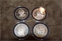 4 Sterling Silver Proofs     Franklin Mint 1967