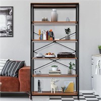 5-Tier Industrial Style Bookshelf and Bookcase