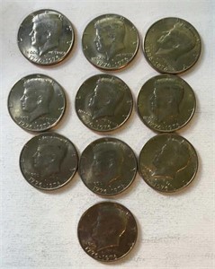 (10) 1976 Kennedy Half Dollars