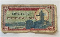 25 Cents Military Payment Certificate