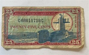 25 Cents Military Payment Certificate