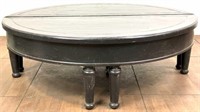 (2pc) Large Wood Black Lacquer Coffee Table