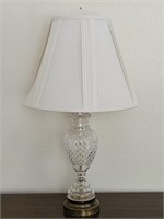 Vintage 3- Way Crystal Lamp w/ Shade