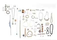 Lot of Costume Jewelry, Copper, Trifari, Etc