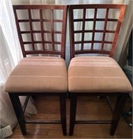 Pair of High Back Pub Chairs