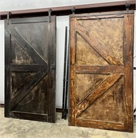 SET of Rustic Reclaimed Sliding Wooden Doors