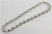 Beautiful BOGOFF Signed Glass Rhinestone Necklace