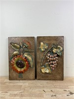 Sunflower and grape wall decor