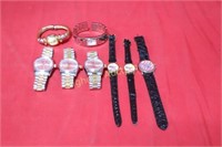 Wrist Watches, 8 Pc Lot Various Sizes/ Styles