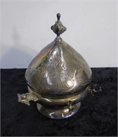 Silverplate Domed Butter Dish 8"