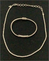 Sarda Sterling Silver Necklace & Bracelet