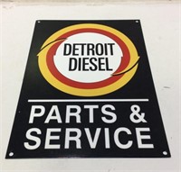 Detroit Diesel Parts & Service Heavy Steel Sign