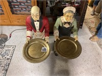 Bulter and Maid with trays