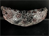 Mikasa? Oval Pink Flower Bowl