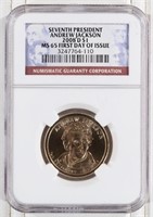 2008-D Andrew Jackson $1 NGC MS65