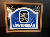Framed Lowenbrau Sign