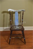 Signed Painted Farmhouse Wood Chair