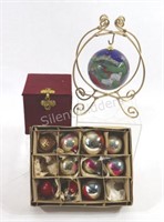 Mercury Glass & Display Christmas Ornaments