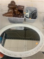 Oval Mirror & Misc Lot