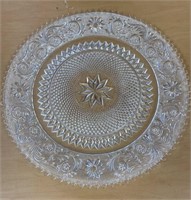 Vintage 12" Gorgeous Glass Charger Tray no ship