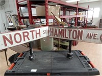 >Street sign toppers, North St. & Hamilton Ave