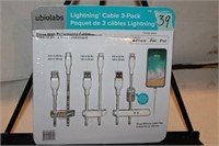 New Lightning Cable 3 pack, Made for Iphone, Ipad,