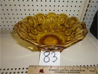 Amber glass bowl-10"