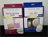 New do-it-yourself bath bomb mix and oil set