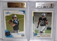 2 Graded Football Rookie Cards Clausen Jacobs