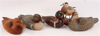 5 SIGNED WOODEN DUCK DECOYS