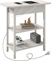 Charging Station End Table - White  Pack of 1