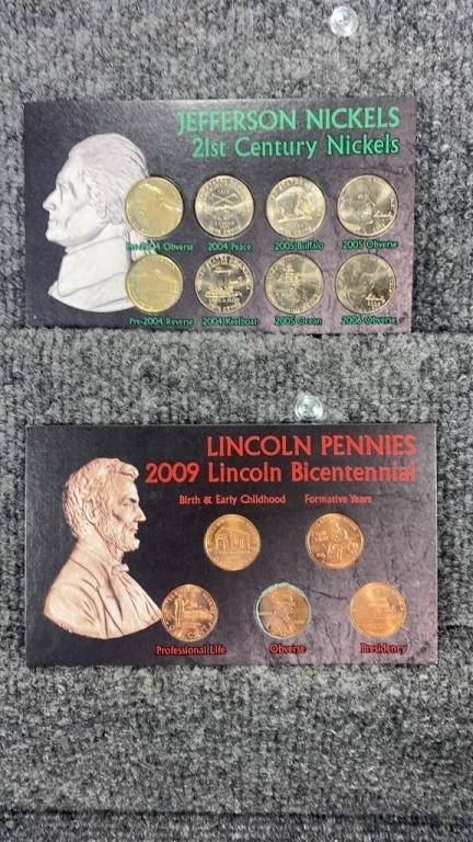 2004 Jefferson Nickels 2009 Lincoln Pennies