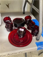 Red ruby glassware