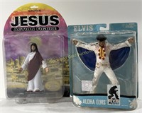 New Aloha Elvis Presley & Jesus Action Figures