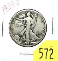 1939-D Walking Liberty half dollar