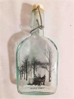 Vintage Clear Glass Maple Syrup Bottle