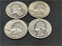 4 SILVER QUARTERS