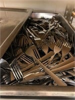 large lot of forks, hundreds of nice utensils