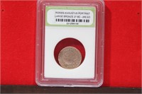 A Slabbed Large Bronze Roman Coin