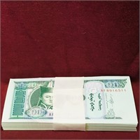 2009 Stack Of Mongolia 10 Turgi Banknote Bills