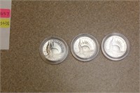 Lot of 3 1986 Liberty Half Dollar