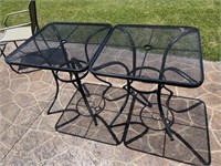 2 Metal Outdoor Tables