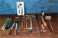 Lot of handtools, grease and oil guns, etc.; as is
