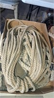 Flat of 3/8 and 3/4 rope