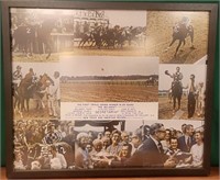 11 - FRAMED SECRETARIAT PHOTO COLLAGE 25X21" (C)