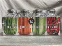 Crystal King Set Of 12 Mason Jars (Missing 1)