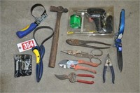 Tools incl. solder gun, filter wrenches, & more