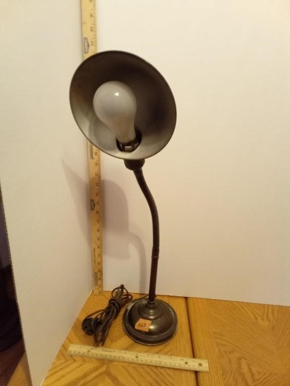 Heavy Metal  Gooseneck Desk Lamp
