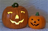 Vintage Ceramic Halloween Jack-o-Lantern Pumpkins