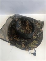 New camouflage vented hat with neck protector